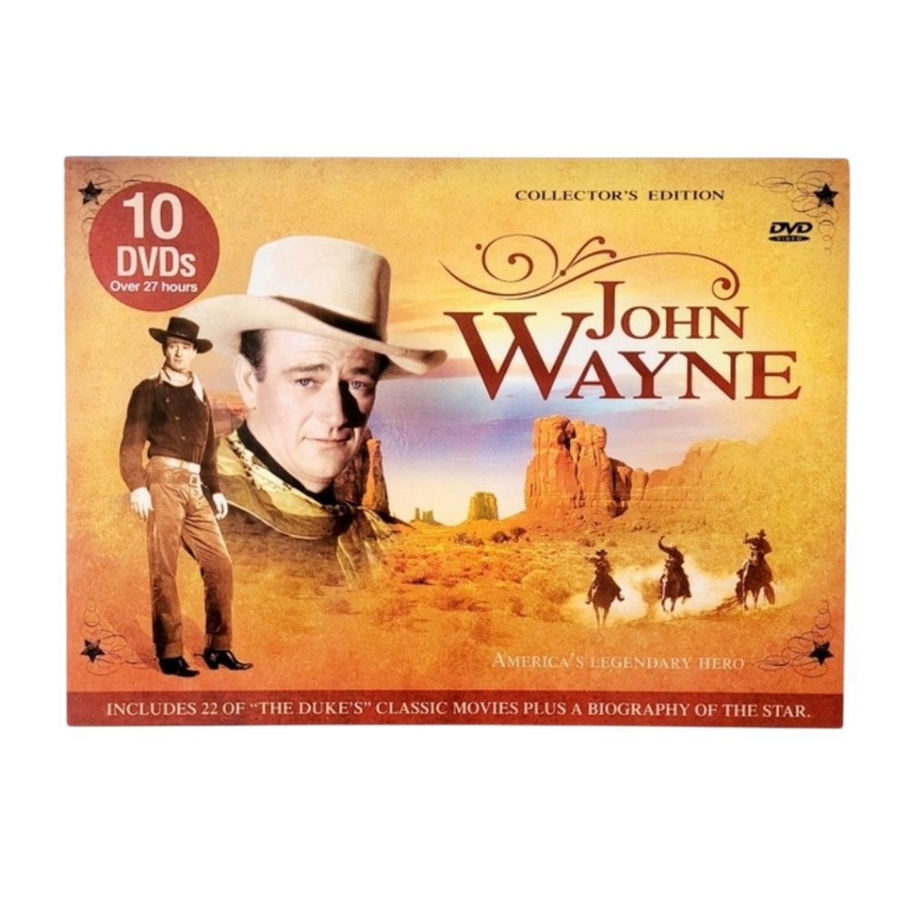 John Wayne Movie Collection 10 DVDs  22 Movies Plus Biography